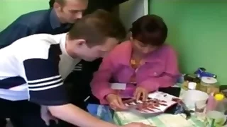 Avon Representant and Young guys in Group and Suck More Dicks